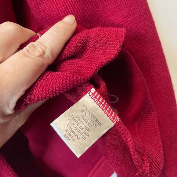 Christopher & Banks Red Dog Paw Print Button Front Cardigan Sweater - Picture 7 of 7